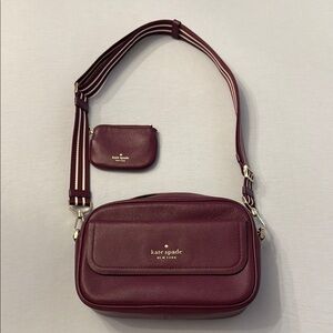 Kate Spade Brown Crossbody Bag with Gold Hardware